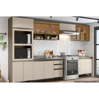 Cozinha Completa Connect 13 Portas 2 Gavetas MDF 120cm Branco