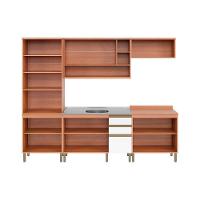 Cozinha Completa Completa Thela Macadâmia (2 Aéreos + 2 Balcões + 1 Paneleiro) 5 Peças Freijo/Branco - Telasul - 9