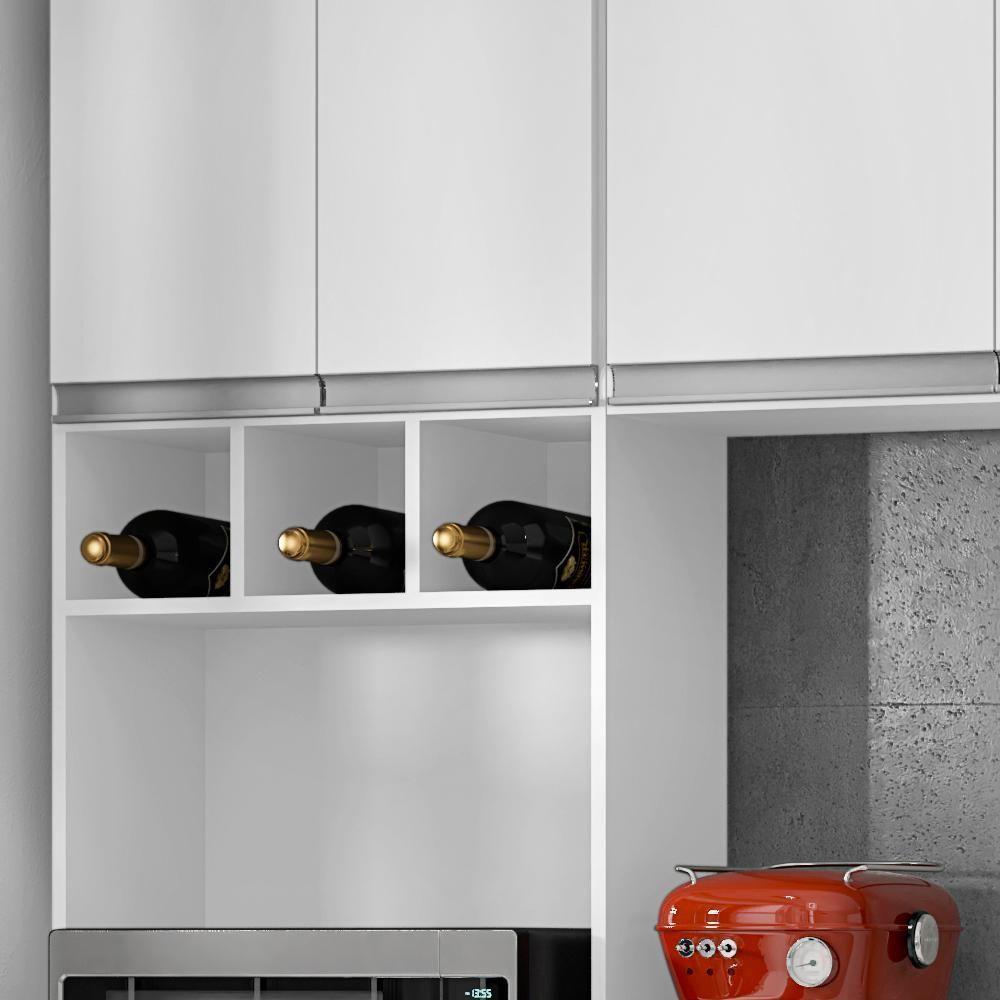 Cozinha Modulada 5 Peças 281 Cm Andreia Branco Reajl Branco - 3