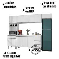 Cozinha Modulada 5 Peças 281 Cm Andreia Branco Reajl Branco