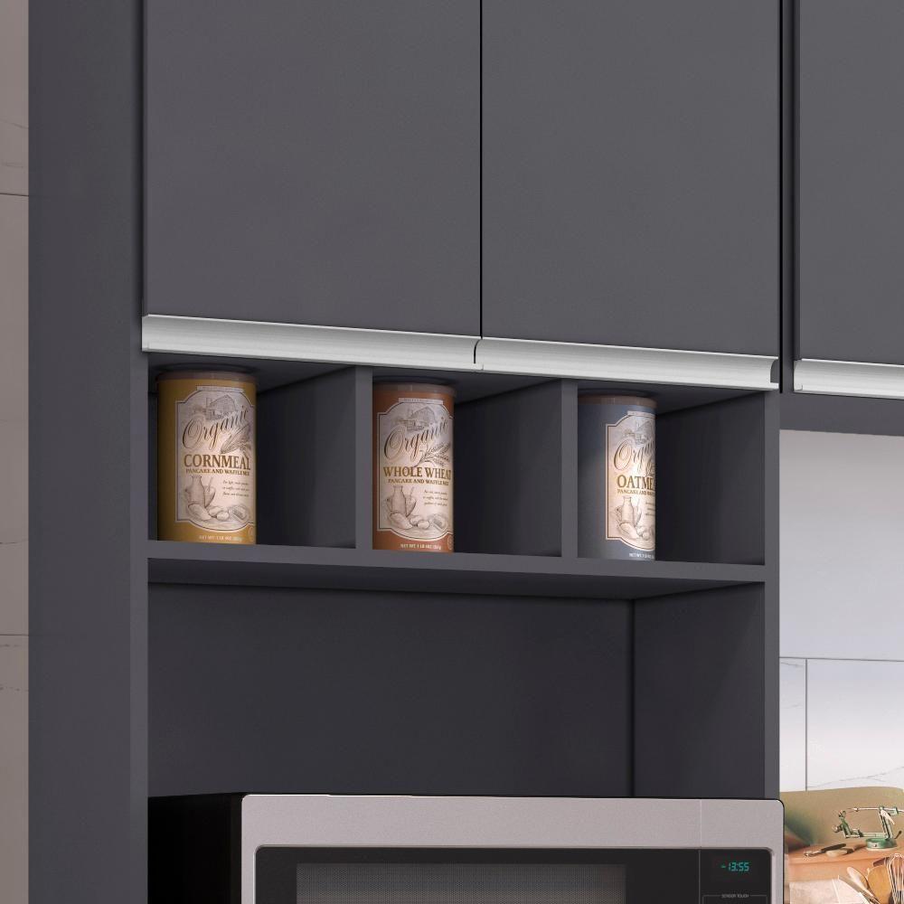 Cozinha Modulada 5 Peças 241 Cm Andreia Cinza Reajl Cinza - 7