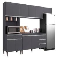 Cozinha Modulada 5 Peças 241 Cm Andreia Cinza Reajl Cinza - 1
