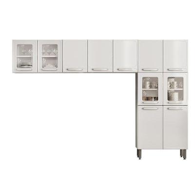 Kit de Cozinha Completa Evidence 11 Portas em Aço 120cm Branco