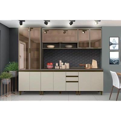 Cozinha Completa Connect 12 Portas 2 Gavetas MDF 120cm Branco com 7 Módulos