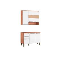 Cozinha Completa Nápoli Prime 2 Peças (1 Armário + 1 Balcão) C2P04 Castanho - Ronipa - 1
