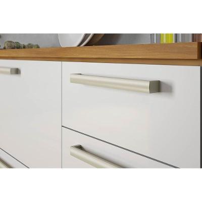 Cozinha Completa Burguesa MDF 2 Portas 3 Gavetas 120cm Branco Freijo Grafite