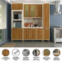 Cozinha Modulada Compacta 4 Peças Com Tampo E Vidro Reflecta Sofia Pátina Com Moscatto - 3