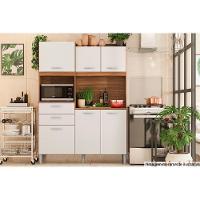 Cozinha Compacta Harmonia c/ 6 Portas e 2 Gavetas Avena/Grafito - Demóbile - 2
