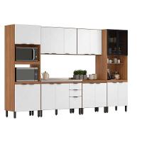Cozinha Modulada Completa Fmt006 Firenze 2 Aéreos 2 Balcões 2 Paneleiros 6pçs Avena/grafito Demóbile - 3