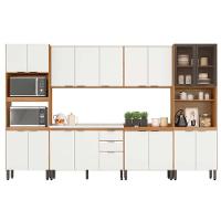 Cozinha Modulada Completa Fmt006 Firenze 2 Aéreos 2 Balcões 2 Paneleiros 6pçs Avena/grafito Demóbile - 6