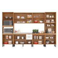 Cozinha Modulada Completa Fmt006 Firenze 2 Aéreos 2 Balcões 2 Paneleiros 6pçs Avena/grafito Demóbile - 8