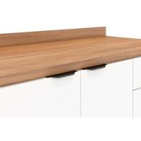 Cozinha Modulada Completa Fmt006 Firenze 2 Aéreos 2 Balcões 2 Paneleiros 6pçs Avena/grafito Demóbile - 10