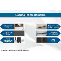 Cozinha Modulada Completa Fmt006 Firenze 2 Aéreos 2 Balcões 2 Paneleiros 6pçs Avena/grafito Demóbile - 12