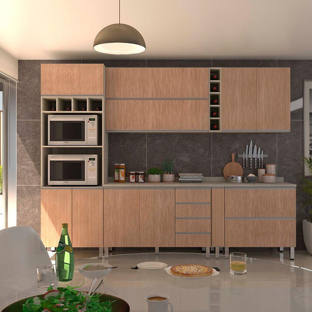 Cozinha Completa 7 Peças Com Tampo Lis Legno Crema Com Cumaru - 1