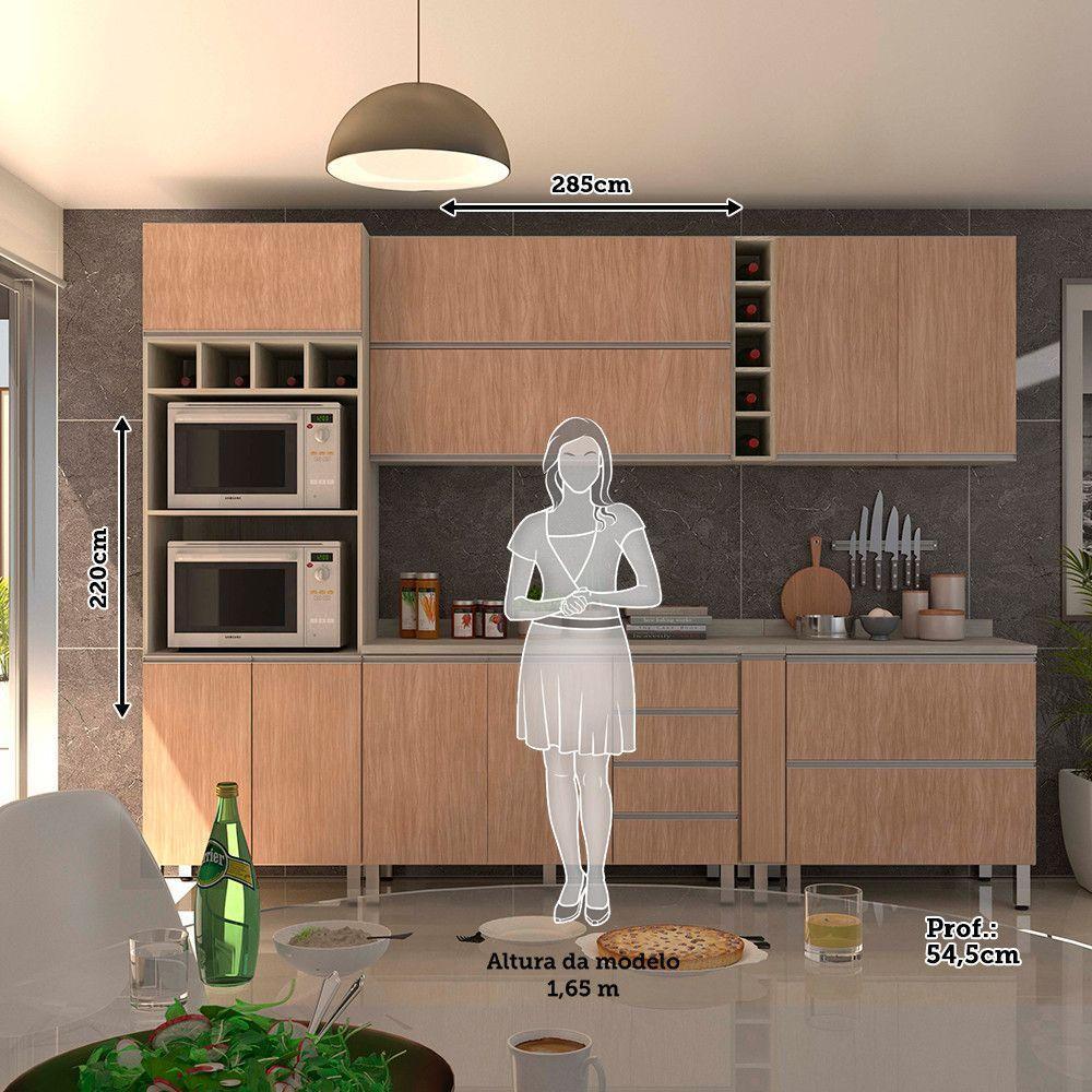 Cozinha Completa 7 Peças Com Tampo Lis Legno Crema Com Cumaru - 3