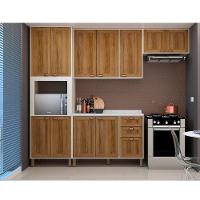 Cozinha Modulada Compacta Com 4 Peças E Tampo Sofia Pátina Ff Com Moscatto Ff - 1