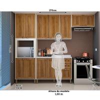 Cozinha Modulada Compacta Com 4 Peças E Tampo Sofia Pátina Ff Com Moscatto Ff - 5