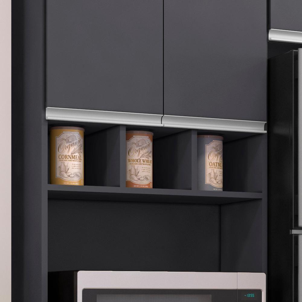 Cozinha Modulada 5 Peças 281 Cm Andreia Cinza Reajl Cinza - 4