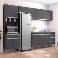 Cozinha Modulada 5 Peças 281 Cm Andreia Cinza Reajl Cinza - 7