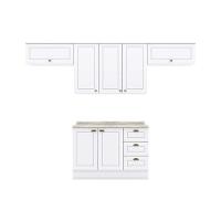 Cozinha Completa Americana 5 Peças (3 Armários + 1 Balcão + 1 Complemento) C5P11 Branco - Henn - 1