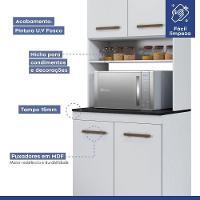 Cozinha Completa 14 Portas 3 Gavetas Atenas Kaiki Moveis Branco - 5