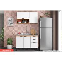 Cozinha Completa Composição 11 Firenze 2 Peças (1 Aéreo + 1 Balcão) Amendola/Branco - Demóbile - 1