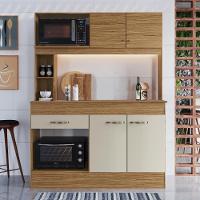 Armário De Cozinha Compacta Com Tampo 7072+ch854 Decibal Naturalle Cristalo - 1