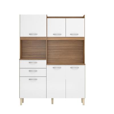 Cozinha Compacta Harmonia 6 Portas 2 Gavetas MDP 133cm Branco Fosco com Pés