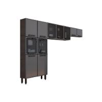 Cozinha Modulada Bertolini Estilo 3 Peças (2 Armários + 1 Paneleiro) CPT88 Cinza/Grafite - 1