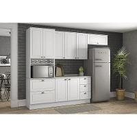 Cozinha Completa Americana 5pçs (2 Armários 1 Balcão 1 Paneleiro 1 Complemento) C5P12 Branco - Henn - 1