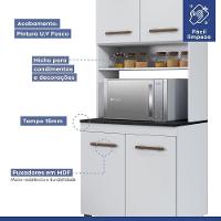 Cozinha Completa 12 Portas 3 Gavetas Atenas Kaiki Moveis Branco