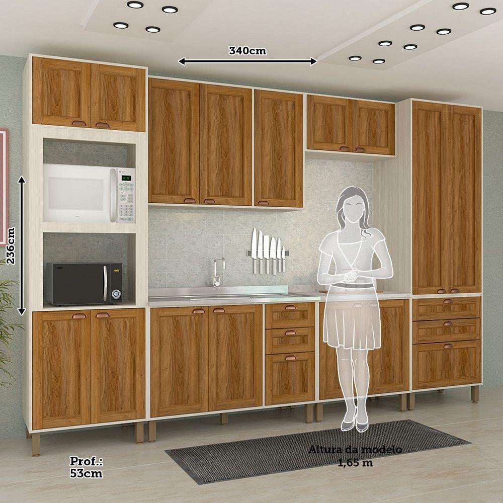 Cozinha Completa Com 6 Peças Sem Pia Sofia Pátina Ff Com Moscatto Ff - 2