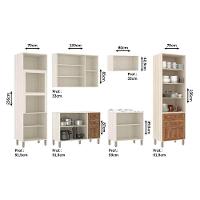 Cozinha Completa Com 6 Peças Sem Pia Sofia Pátina Ff Com Moscatto Ff