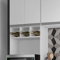 Cozinha Modulada 5 Peças 241 Cm Andreia Branco Reajl Branco - 5