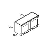 Cozinha Modulada Completa Estilo 4 Peças (2 Armários + 1 Balcão + 1 Paneleiro) C4P95 Cinza/Grafite - Bertolini
