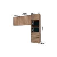 Cozinha Compacta Maxxi 3 Peças (2 Armários + 1 Paneleiro) Cpt36 Nogal - Kappesberg - 7