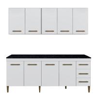 Cozinha Completa 9 Portas E 3 Gavetas Atenas Kaiki Moveis Branco - 1