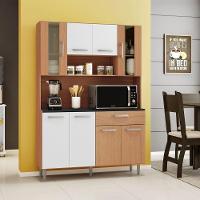 Cozinha Compacta Poliman Gabi 8 Portas Carvalho Branco - 5