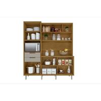 Kit de Cozinha Compacta Loft Imperatriz c/ 6 Portas e 2 Gavetas Freijo/Off White - Nesher - 5