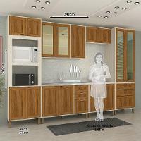 Cozinha Completa Com 6 Peças E Vidro Reflecta Sofia Pátina Ff Com Moscatto Ff - 3