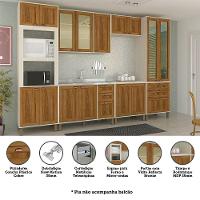 Cozinha Completa Com 6 Peças E Vidro Reflecta Sofia Pátina Ff Com Moscatto Ff