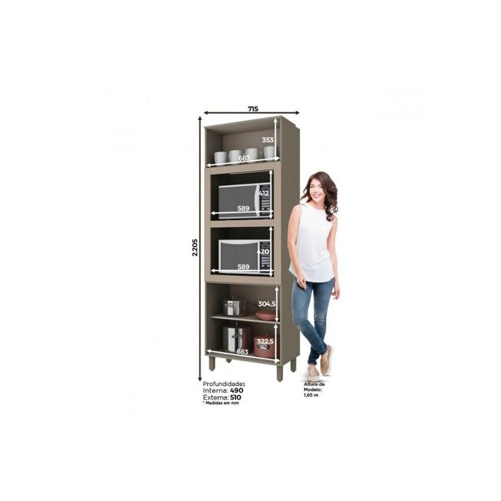 Cozinha Completa Connect ( Armários Balcões Paneleiros Complementos) Duna/cristalHenn - 8