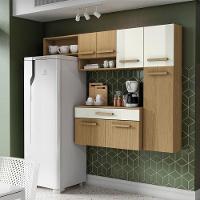 Cozinha Compacta Com 07 Portas E 01 Gavetas Com Balcão Rubi Cor Atacama Off White Aramóveis - 5