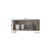 Kit De Cozinha Modulada 6pçs 2 Armários 2 Balcões 1 Paneleiro 1 Complemento C6P06 Duna/Cristal Henn