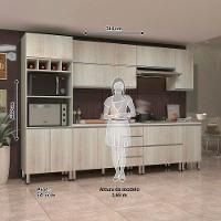Cozinha Completa Com 7 Peças E Tampo Lis Legno Crema - 2