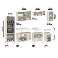 Cozinha Completa Com 7 Peças E Tampo Lis Legno Crema - 5