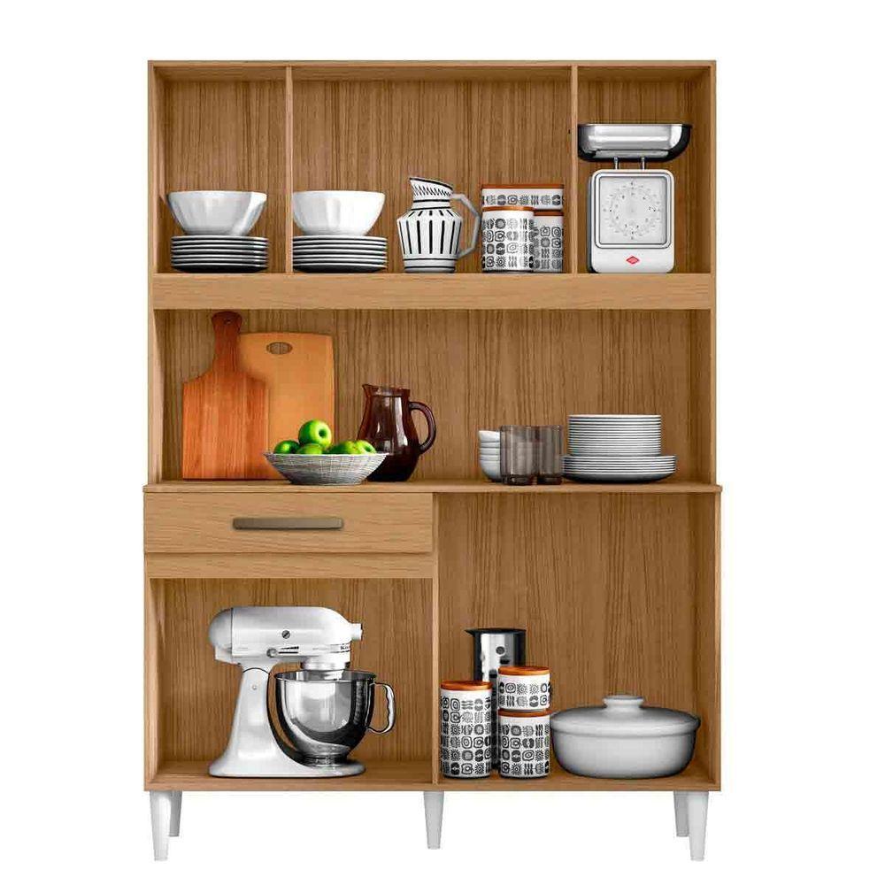 Kit Cozinha Com 8 Portas E 1 Gaveta Cleo Cor Atacama Off White Aramóveis - 2