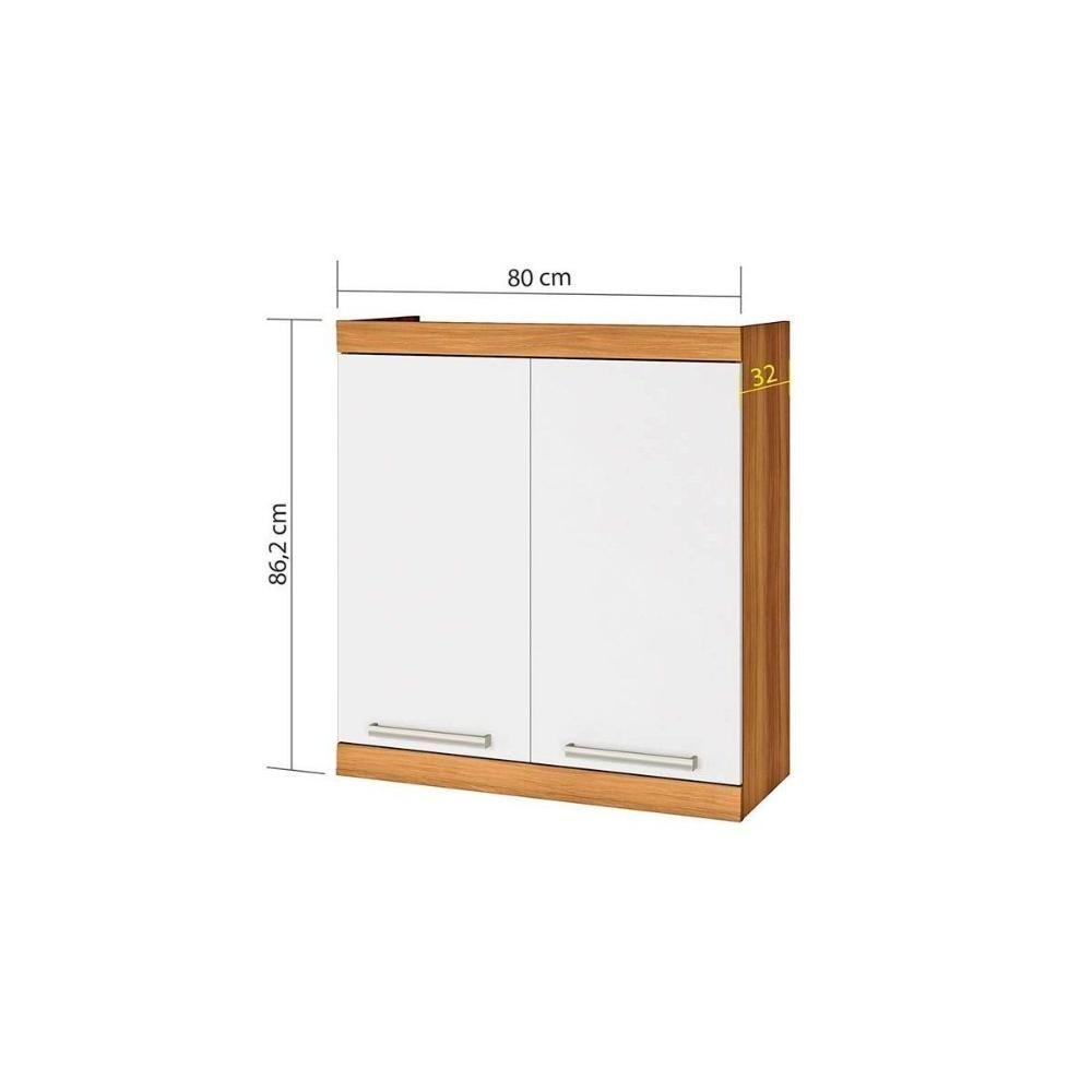 Kit de Cozinha Modulada 4 Peças Burguesa Premium   (2 Armários + 2 Balcões) C4P14 Freijo/Grafite - Nesher - 5