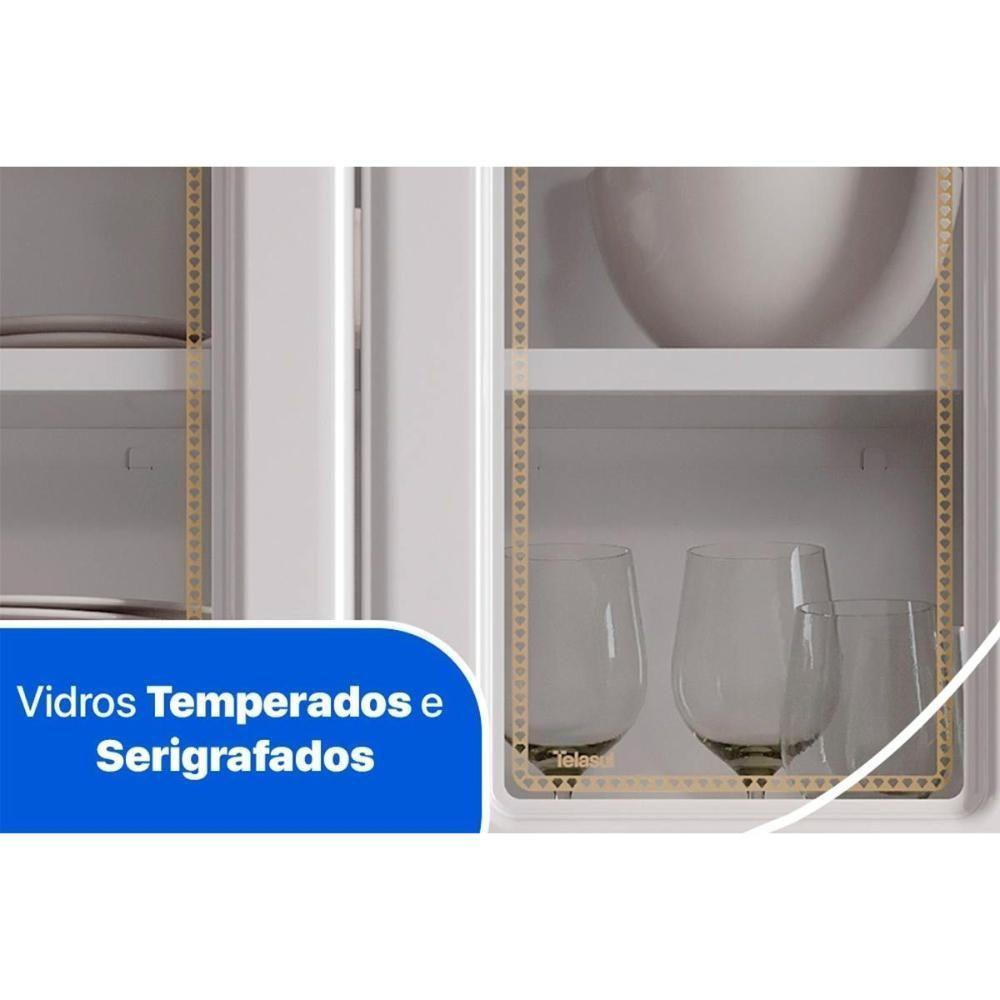 Kit de Cozinha Modulada 3 Peças Diamante (2 Armários + 1 Paneleiro) Branco - Telasul - 2