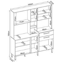 Cozinha Compacta 7 Portas 2 Gavetas Encanto Avena/grafito - 2